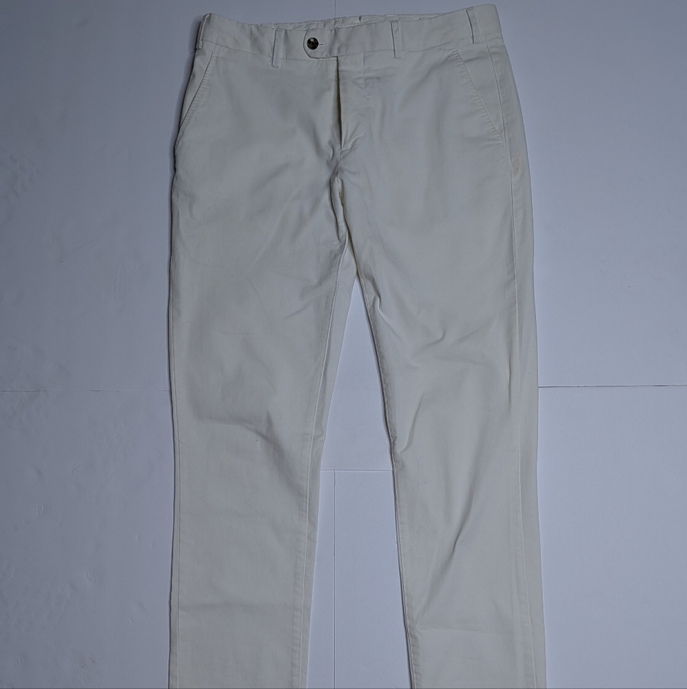 White Straight-Leg Pants